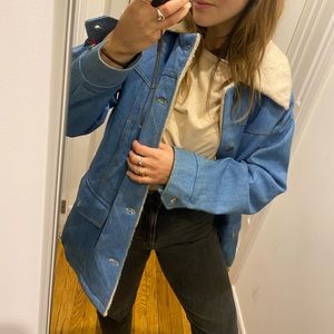 SOLD 🚫 Vintage Lee Storm Rider Shearling Denim Coat
